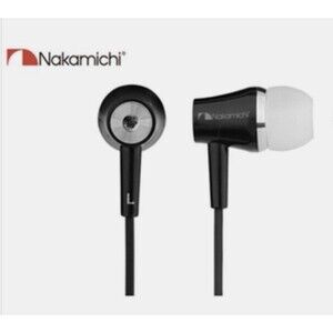 NAKAMICHI CE100 WIRED EAR BUDS W/ MIC - BLACK - BRAND NEW!
